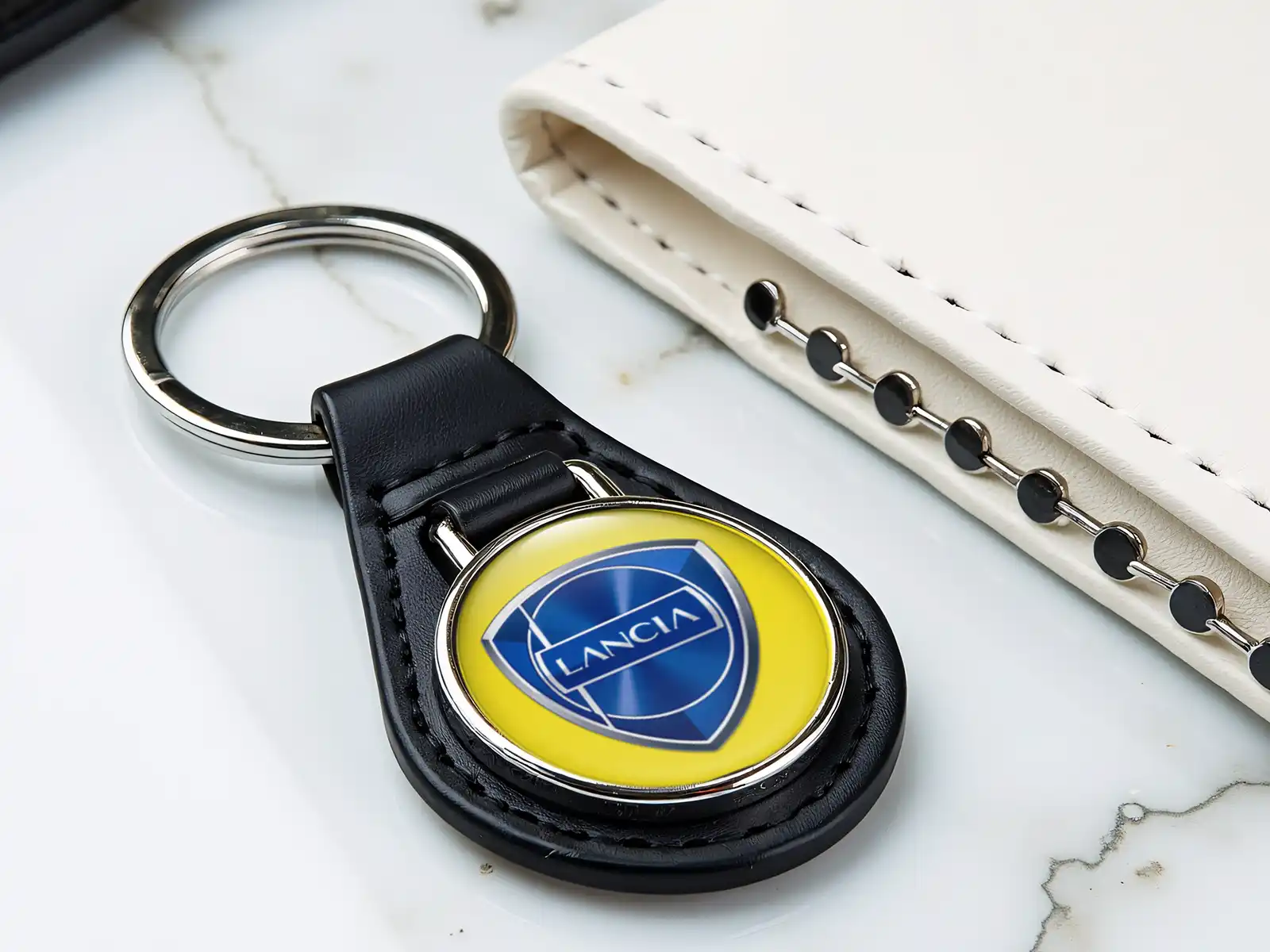 Lancia Fodero Chiavi In Pelle Forte Elegante Tuning